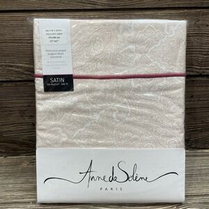 Anne De Solene Paisley 2 King Pillowcases Rose Pink Cotton 300 TC NEW $155
